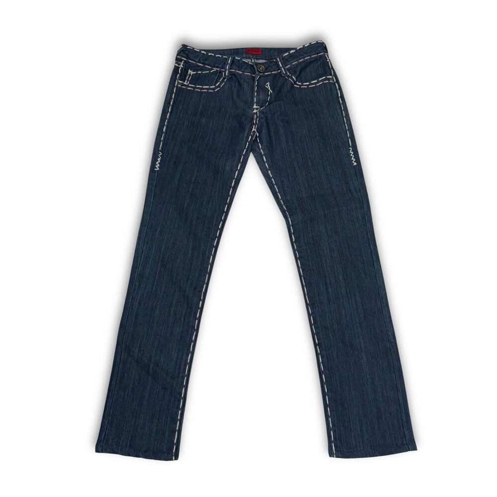 Lamasini Chunky Stitched Slim Straight Jeans | Women's 7